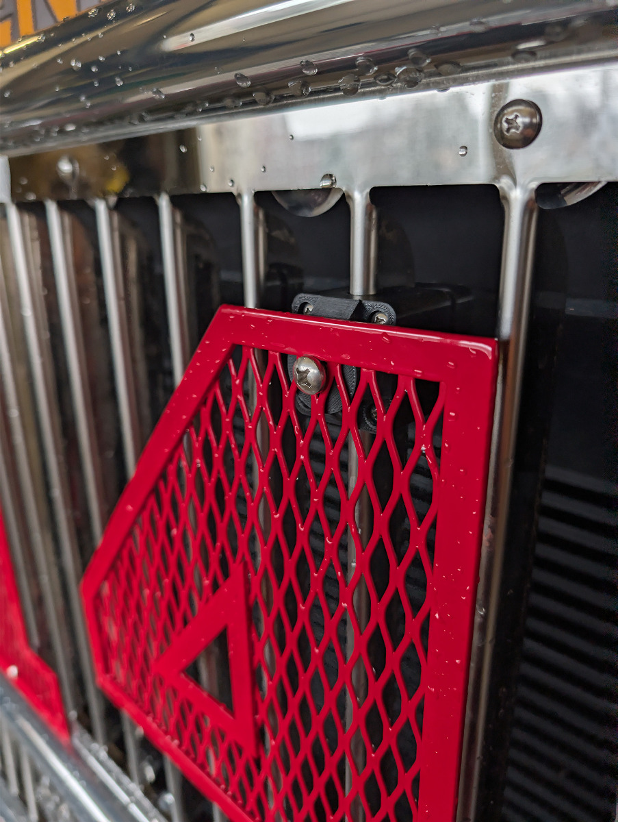 3D printed Seagrave grille mount by JFGraphix